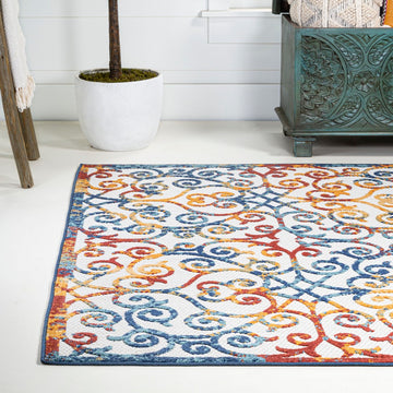 Atrani Scroll Trellis Indoor/outdoor Area Rug